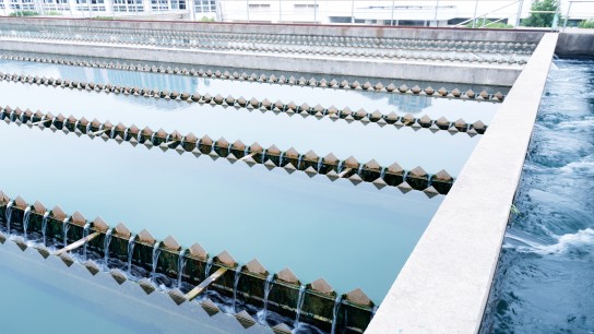 Modern urban wastewater treatment plant