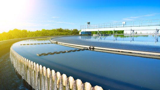 Modern urban wastewater treatment plant