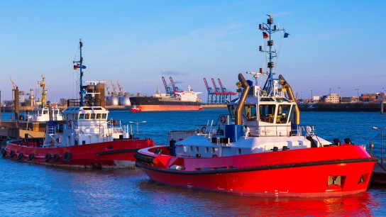  Tugs in the harbour of Hamburg