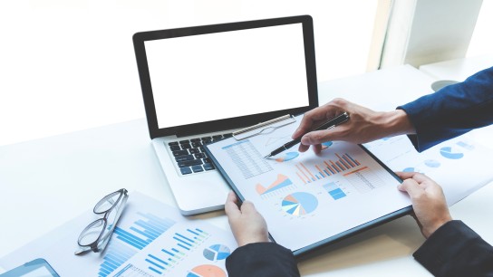 Cropped Image Of Business People Discussing 